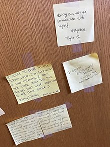 Sticky notes about why I write
